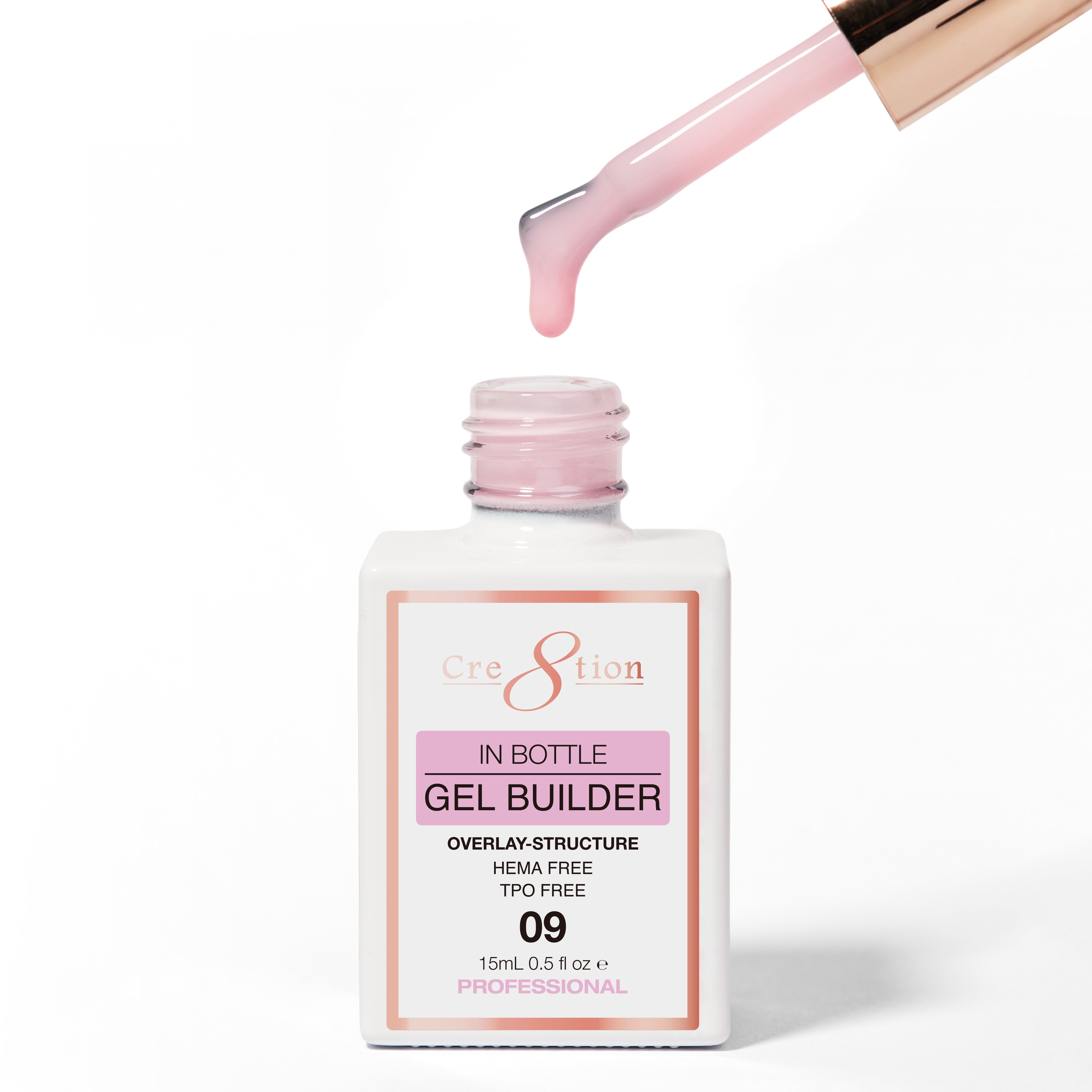 Cre8tion Gel Collection - Overlay/ Brush on Builder 0.5oz 09 Milky Moonlight Kiss